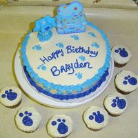 Blues Clues 3Rd Birthday A simple cake and cupcakes for my son's 3rd birthday. Turned out pretty cute, but nothing compared to the awsome cakes on this site.