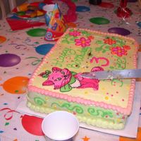 Pretty Kitty Birthday Cake This was for my niece. They cut the cake before I had a change to take a picture. Buttercream transfers. tfl