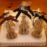 Guitar Cookies Sugar cookies with royal icing for my daughter's guitar instructor. :)