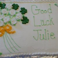 Good Luck This was made for a retirement and she just happened to be leaving on st. patrick's day.