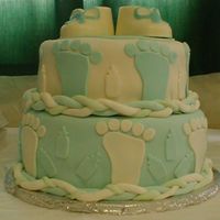 Baby Shower Cake This is my first all MMF cake. I used an idea I saw in the galleries here. Chocolate fudge cake with chocolate mouse filling. Chocolate...