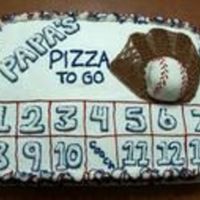 Papa's Pizza End Of T-Ball Season Cake My daughter was on a T-Ball team this year and I made the cake for their end of season party... everyone got the piece of cake with their...