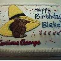 Curious George Birthday cake for a five year old... Curious George... my second cake ever...