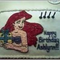 Ariel, The Little Mermaid This is my first ever decorated cake.... I did this in 2006 for my daughter's fourth birthday.