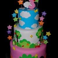 Dora The Explorer! All fondant and gumpaste starts. 6", 9" and 12" all tiers 6" tall!!! Loooove! TFL