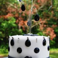 Patrice's Birthday Cake All fondant, small 6" cake made for my dear friend Patrice {aka Serenatea}