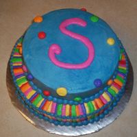 Stripes And Poka Dots This was made for my hairdresser's daughter's birthday. She wanted something to go with the napkins. White cake with buttercream...