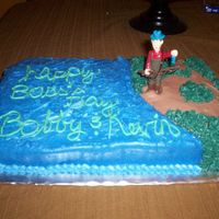 Lake.jpg A friend ordered this for her bosses. Chocolate cake with buttercream icing.