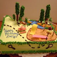 X Marks The Spot bc, w/ fondant decoratons, pretzel trees