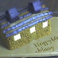 Ghost Town I was asked by a friend to make a cake based on a photo they took while visiting a ghost town. Strawberry cake with vanilla bc tinted brown...