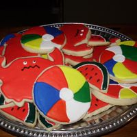 Summer Cookies NFSC with royal icing.