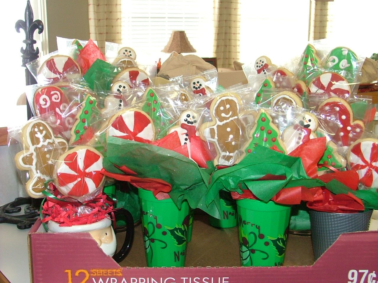 Christmas Cookie Bouquets Bouquets made for my sister's friends.