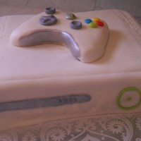 Xbox 360 The cake is is covered in mmf and the controller is made with mmf also. Cake was made for my video game fanatic 5 year old.