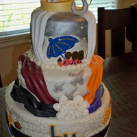 3 Tier 25Th Anniversary Cake Each tier represented a different "stage" in their relationship: bottom was high school, middle was college, and the top was...