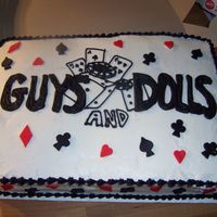 Gambling Cake This is a full sheet cake I did for a cast party. The little suits are fondant cut out with clay cookie cutters.