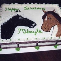 Horse Cake I really liked how this turned out. I like the fence around the sidesof the cake.
