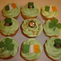 St. Patrick's Day Cupcakes St. Patrick's Day Cupcakes with hand-made modelling paste toppers