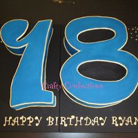 No.18 Cake This cake was massive! It's on two boards to make it easier for the customer to transport, but the combined size was 31"x20"...