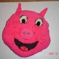 Here Piggy Piggy This was a quick thrown together cake. I made it using my ninja turtle face pan. I'm not 100% pleased with it but it was a last...