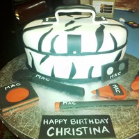 Mac Make Up Case. Wasc red velvet cake to look like a make up case