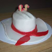 Cowboy Hat back of cowboy hat. My first attempt at this type of cake. Had help from a CC member, Kim C.
