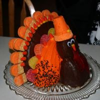 Side Veiw Of My Turkey Cake 