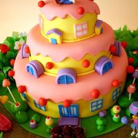 Strawberry Short Cake House 1 year birthday cake