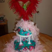 Frog Prince Cake is iced in Fondant which is painted, with fondant shapes.