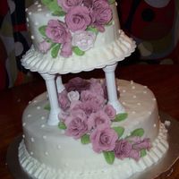 Wilton Course 3 Cake Course cake 3 not fondant, buttercream fondant roses