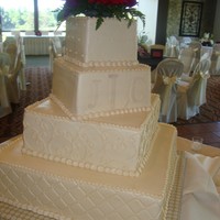 Square Wedding this cake was as a close a copy i could make to one made by cakesbyallison. thank you so much for the inspiration! It is wasc with...