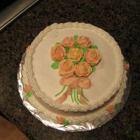 My Final Project--Wilton Course 1 This was my final cake for my Wilton Course 1 class. I was so proud of it! It's all buttercream frosting on a white cake. I poked my...