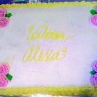 My Frist Shower Cake This was a baby shower cake I did. When I got to the shower with the cake I put little rattleson it.