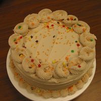 Fall Celebration Cake Chocolate Hazelnut with Nutella buttercream frosting. I just felt like making a Fall-ish cake and this is what I ended up with.