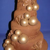 Golden Bauble Chocolate Cake can't seem to post an answer - keep getting error message.It was belgian chocolate paste [not sugarpaste] and then dusted with cocoa...