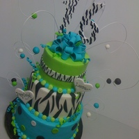 Turquise Zebra Inspired from picture customer found.