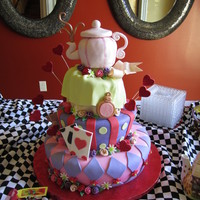Alice In Wonderland This cake was blend of several cakes the client found online, along with some other additions we came up with. I found lots of inspiration...