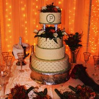 Ivory And Green This cake was designed by the bride. All WASC with buttercream and fresh flowers.