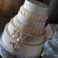 Ivory Wedding Cake Inspired by a picture from a wedding magazine the bride found.