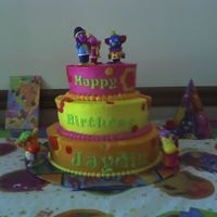Backyardigans Cake I did this cake for a friend's daughter's 1st Birthday. Too bad I didn't get the pic until after a kid put their finger in...