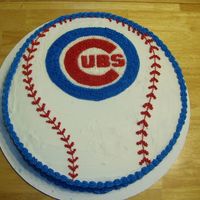 Birthday Cubs Cake Made this cake for a birthday party. Used a picture from the internet to get the idea of making the cake in the shape of a baseball with...