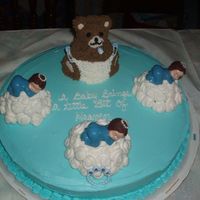 Touch Of Heaven I created this cake using the mini bear and just added the bottle and pins for detail. I got the idea of the babies on the clouds from the...