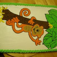 Neon Monkey Cake Made this cake for my daughter's first birthday to go along with the theme of her party, the Neon Monkey theme.NB
