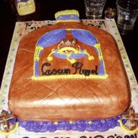 Crown Royal Bottle Butter Pecan Cake with fondant