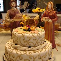 Give Thanks This was for our annual thanksgiving dinner. This cake just looked so pretty with everything around it. I made the cornucopia (sp?) and...