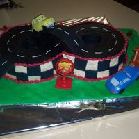 Cars Race Track A cake done for a little boy who loves cars,