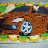 Pt Cruiser carved pt cruiser on top of ccc, details in fondant