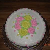 My Grandmother's 91St Birthday Cake This was the first "official" cake I did for someone other than my husband. It was a lemon cake with buttercream frosting.