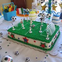 Soccer Field Cake This is my first original design.