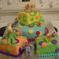 Aj 's 1St Birthday the big cake was french vanilla with vanilla whipped cream on vanilla custard and the smaller cakes were french vanilla with vanilla-...