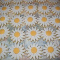 Daisy Cookies Cookies to match the Daisy birthday cake I made for my friends 50th birthday party. NFSC with MMF.